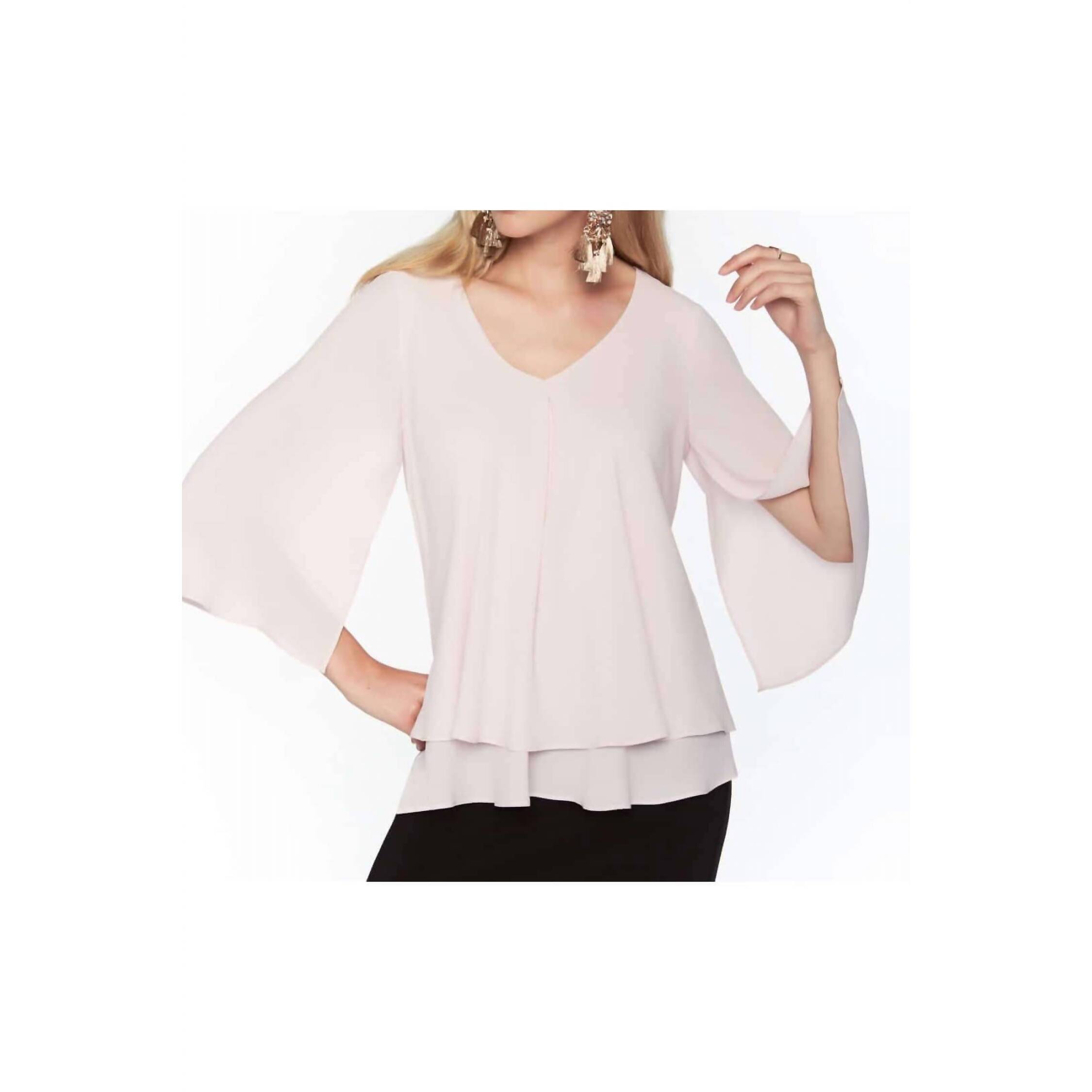 New Frank Lyman Woven Top In Blush